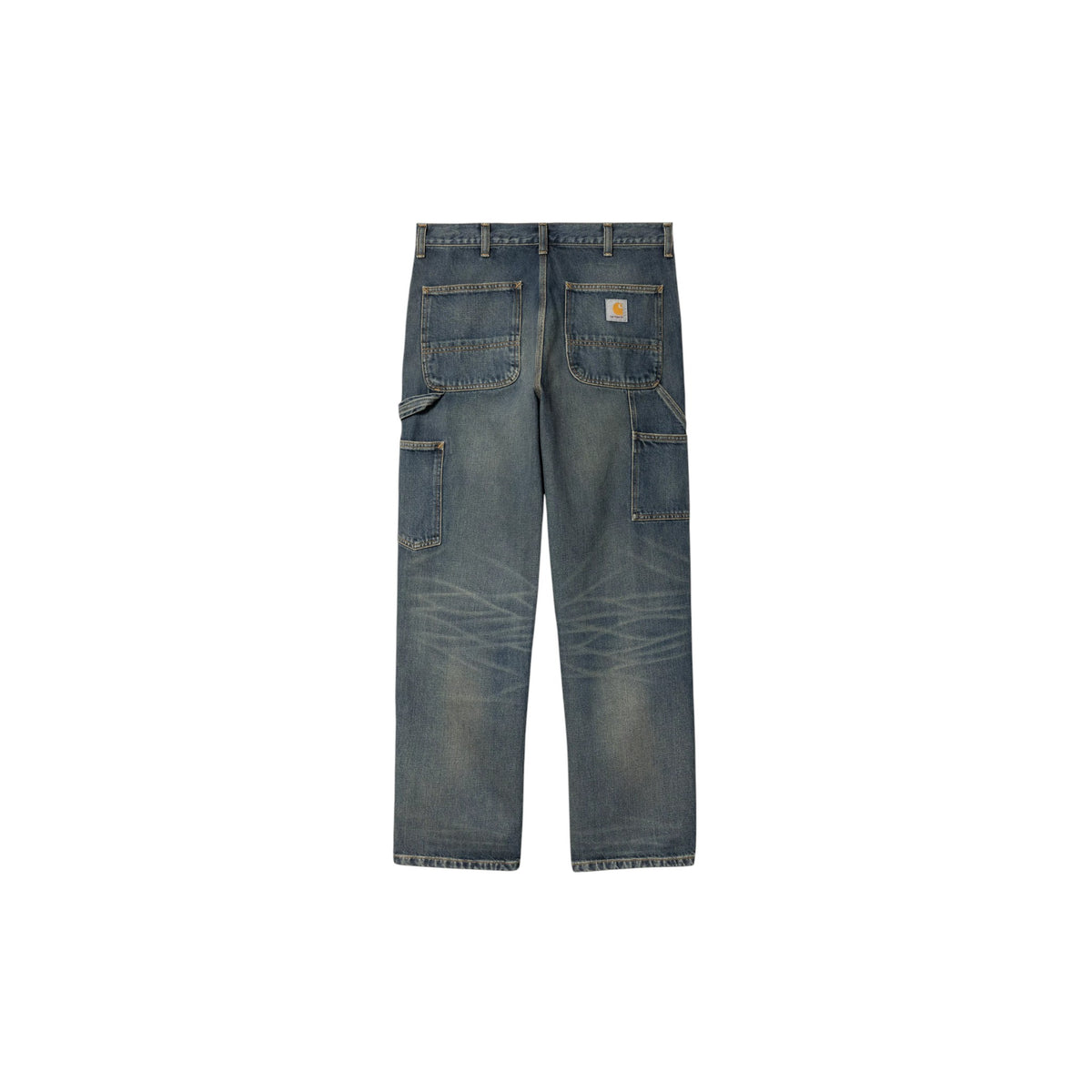 Carhartt WIP Double Knee Pant Blue, Worn used wash