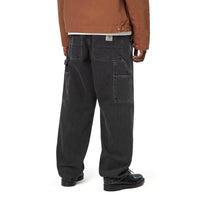Carhartt WIP Double Knee Pant Black, Stone washed