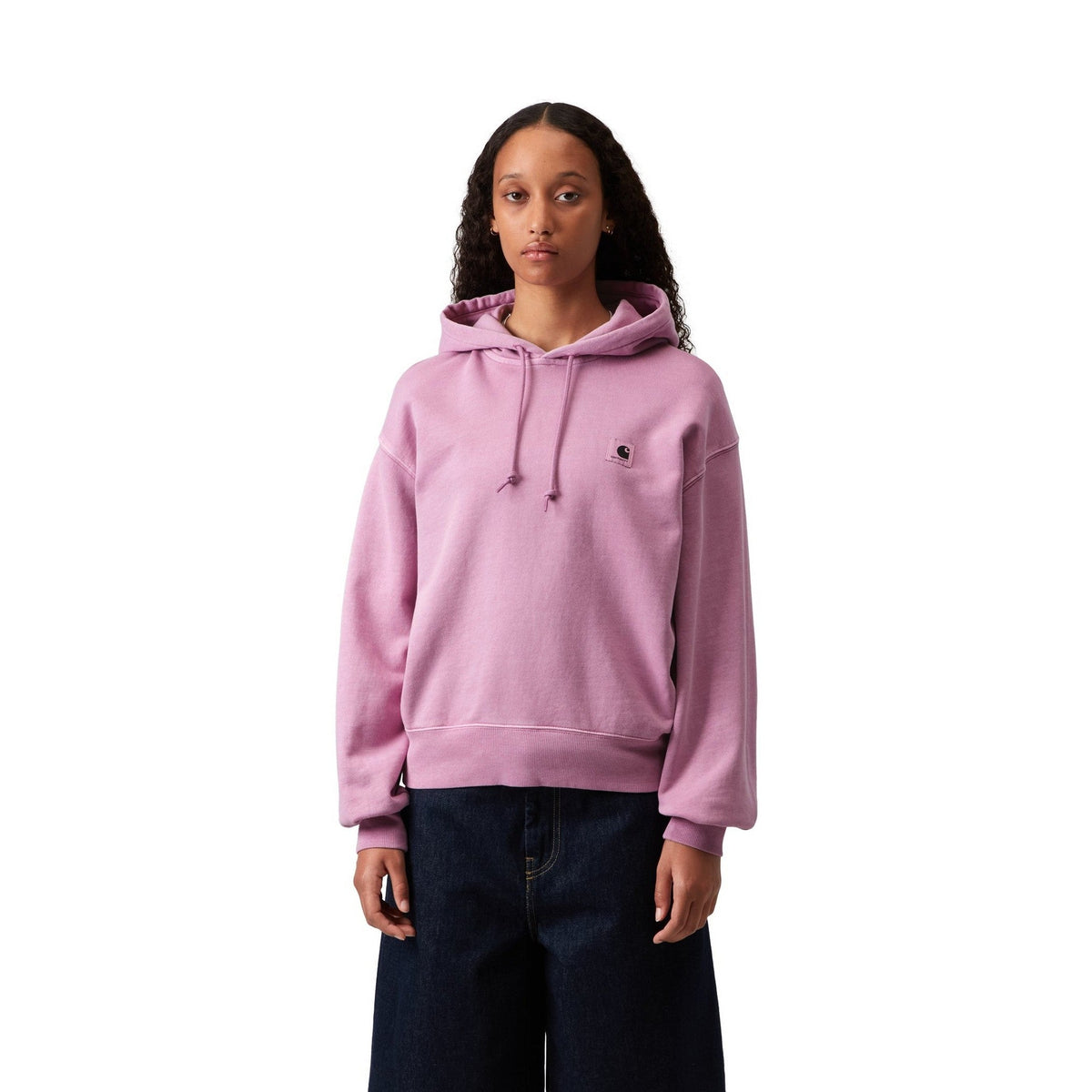 Carhartt WIP Women's Hooded Nelson Sweatshirt Gentle Purple, Garment dyed