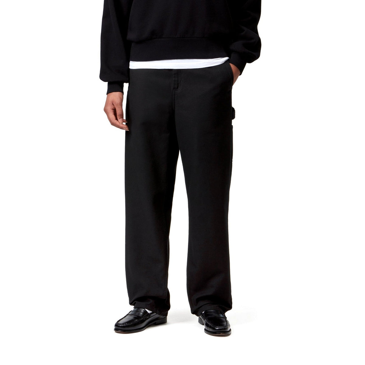 Carhartt WIP Women's Pierce Pant Straight Black, Rinsed