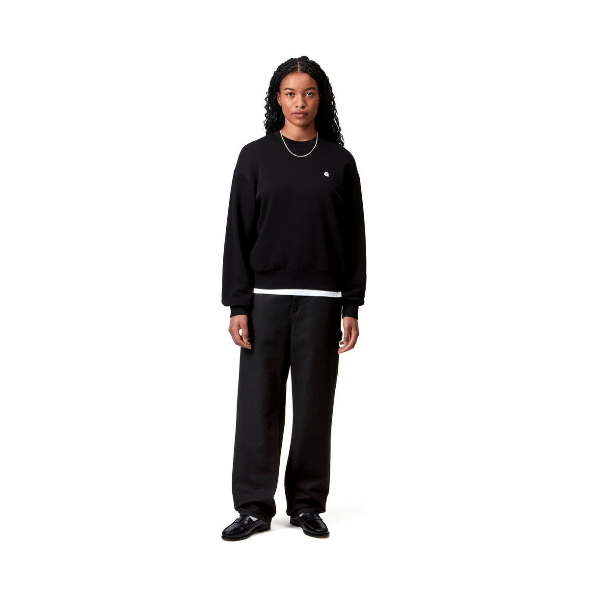 Carhartt WIP Women's Pierce Pant Straight Black, Rinsed