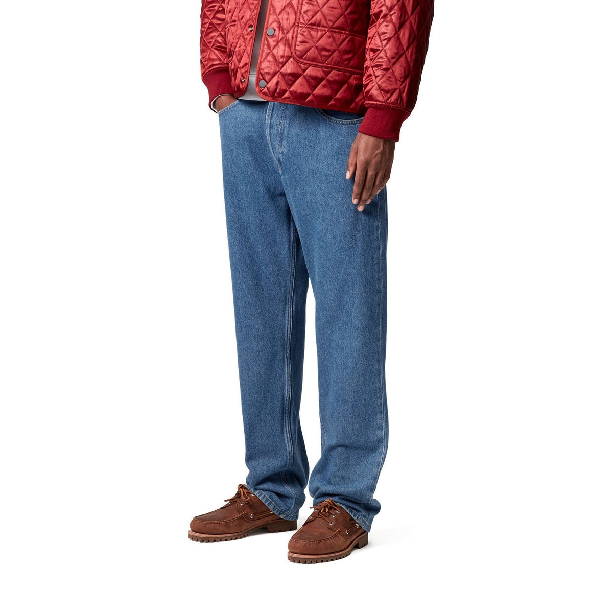 Carhartt WIP Nolan Pant Blue, Heavy stone wash