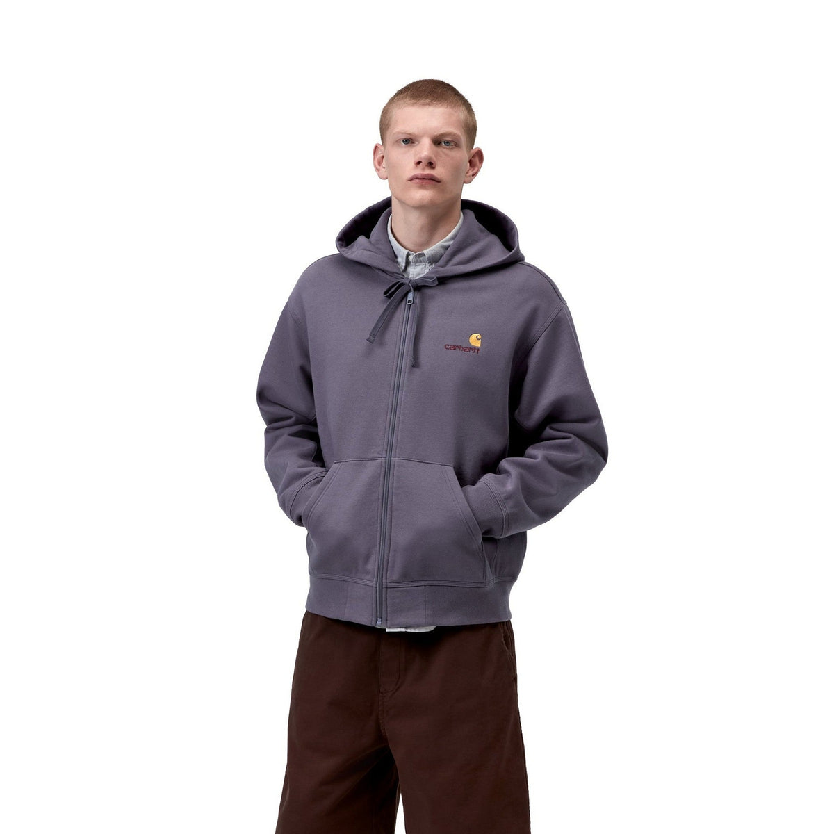 Carhartt WIP Hooded American Script Jacket Shady Purple