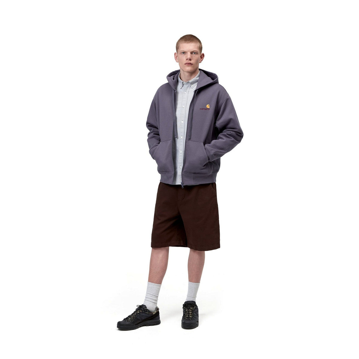 Carhartt WIP Hooded American Script Jacket Shady Purple
