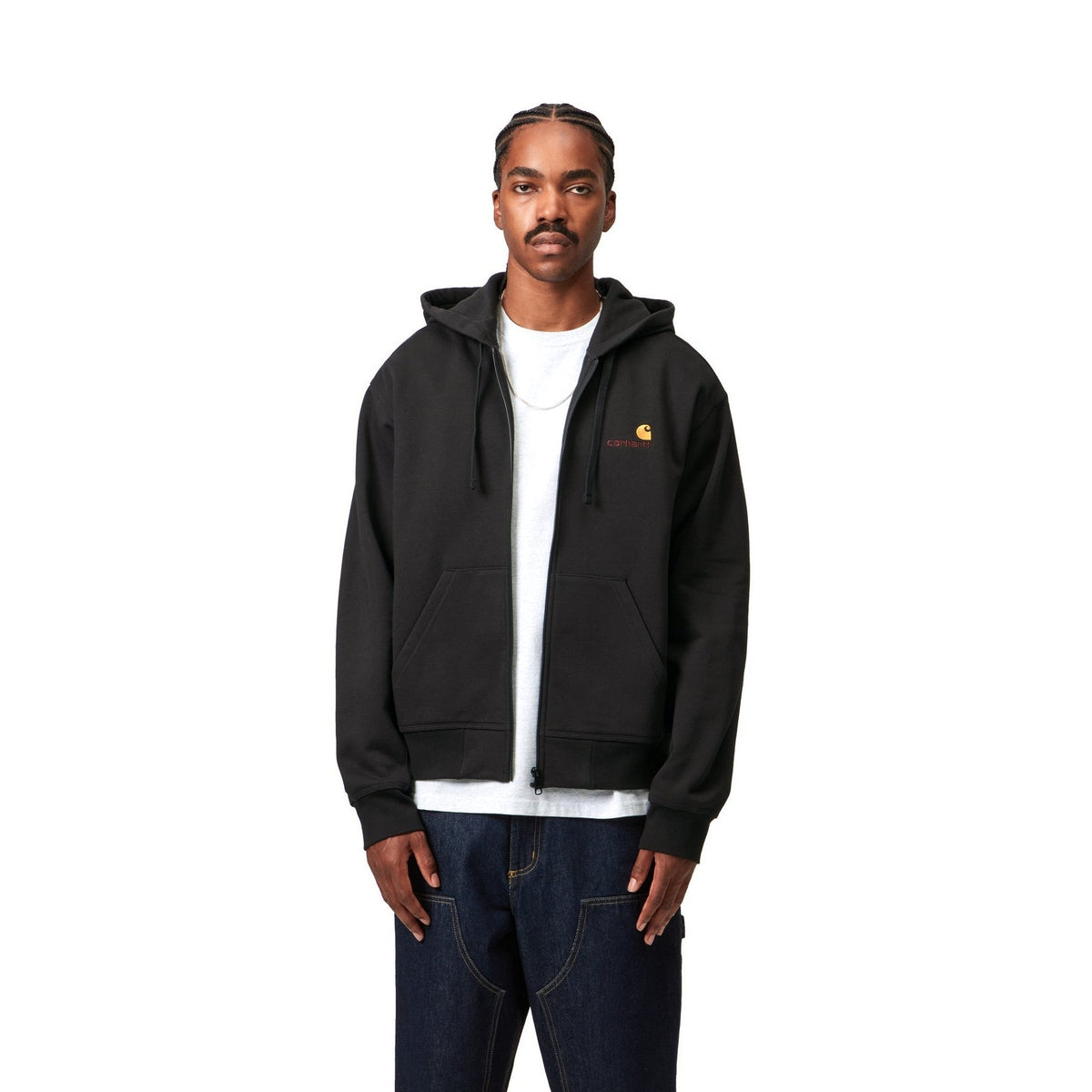 Carhartt WIP Hooded American Script Jacket Black