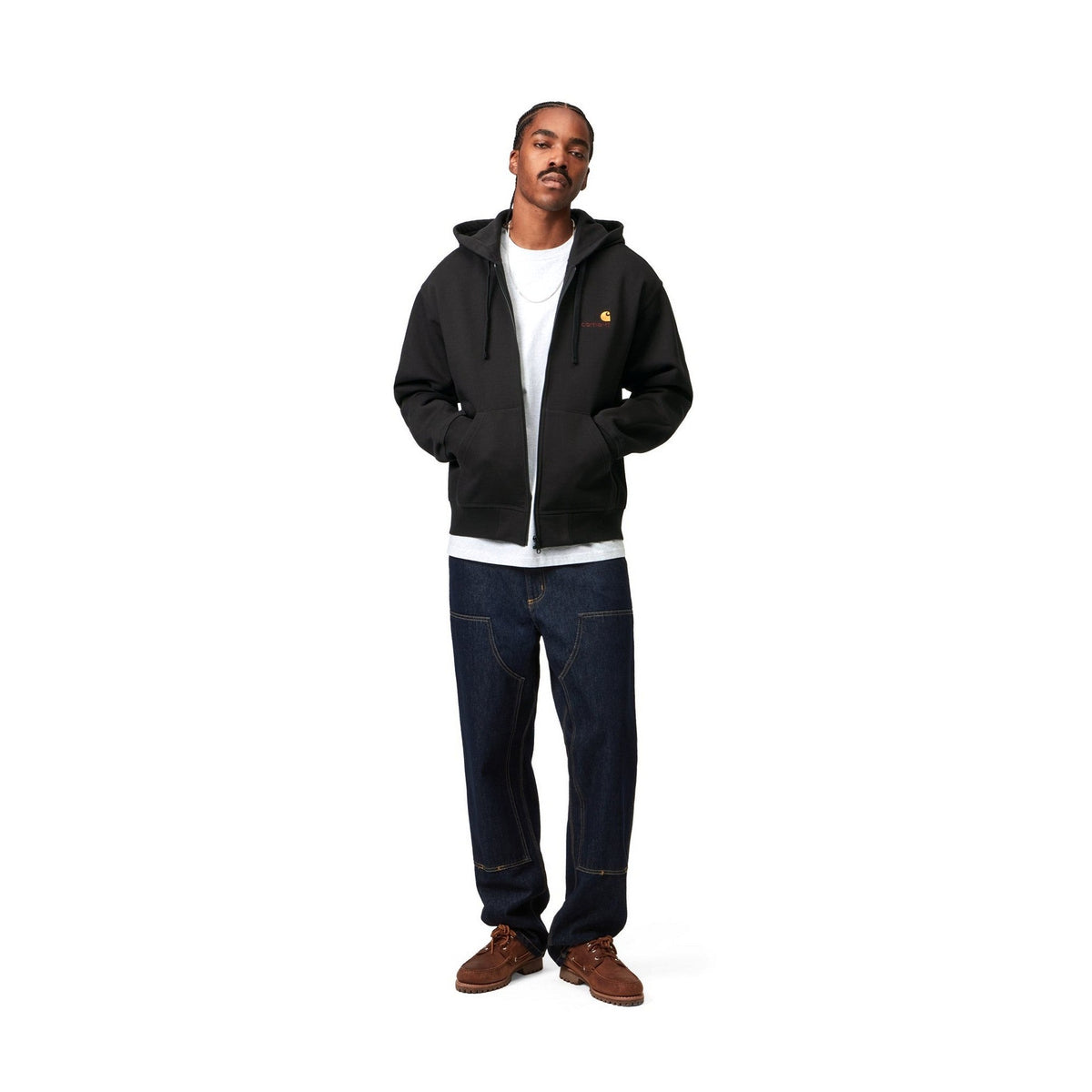 Carhartt WIP Hooded American Script Jacket Black