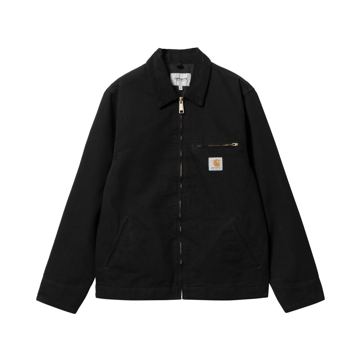 Carhartt WIP Detroit Jacket (Summer) Black / Black, Rinsed