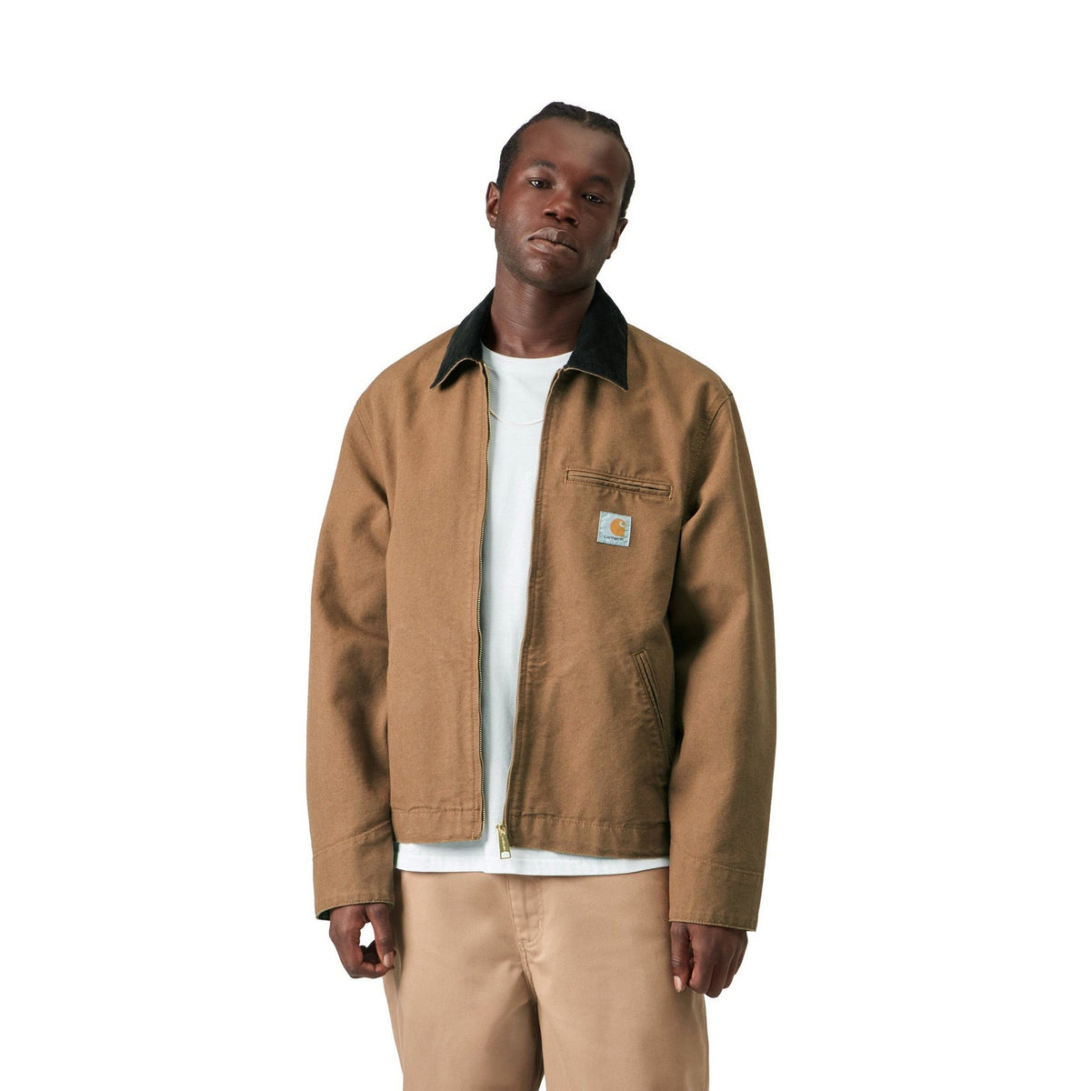 Carhartt WIP Detroit Jacket (Summer) Hamilton Brown / Tobacco, Rinsed