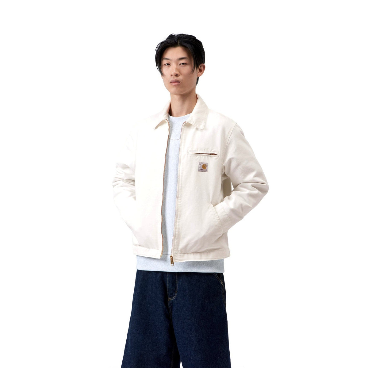 Carhartt WIP Detroit Jacket (Summer) Wax / Wax, Rinsed