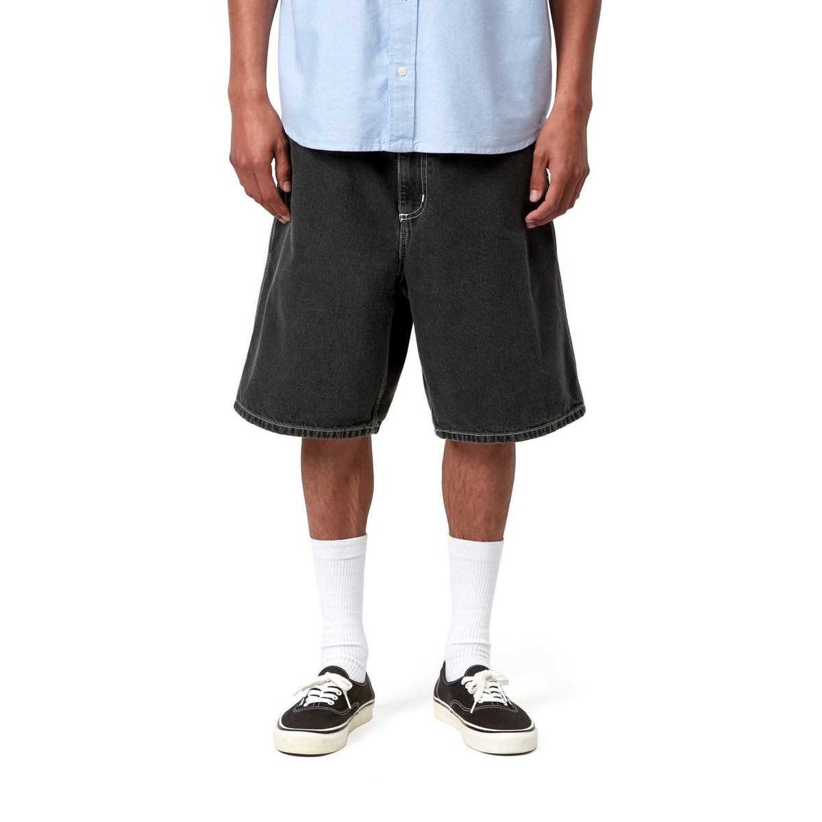 Carhartt WIP Simple Short Black, Heavy stone wash