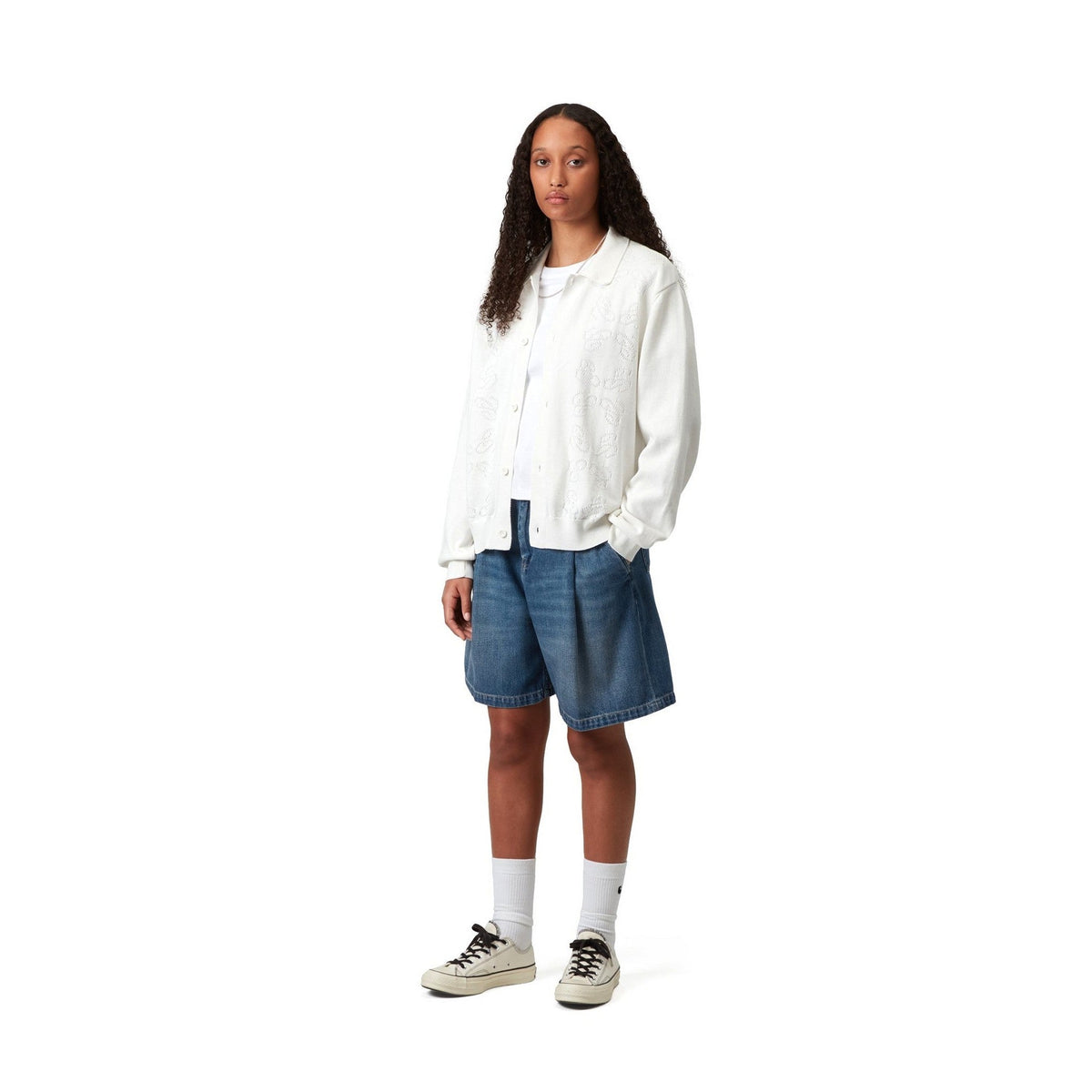 Carhartt WIP Women's Alta Short Blue, Dark used wash