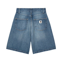 Carhartt WIP Women's Alta Short Blue, Dark used wash