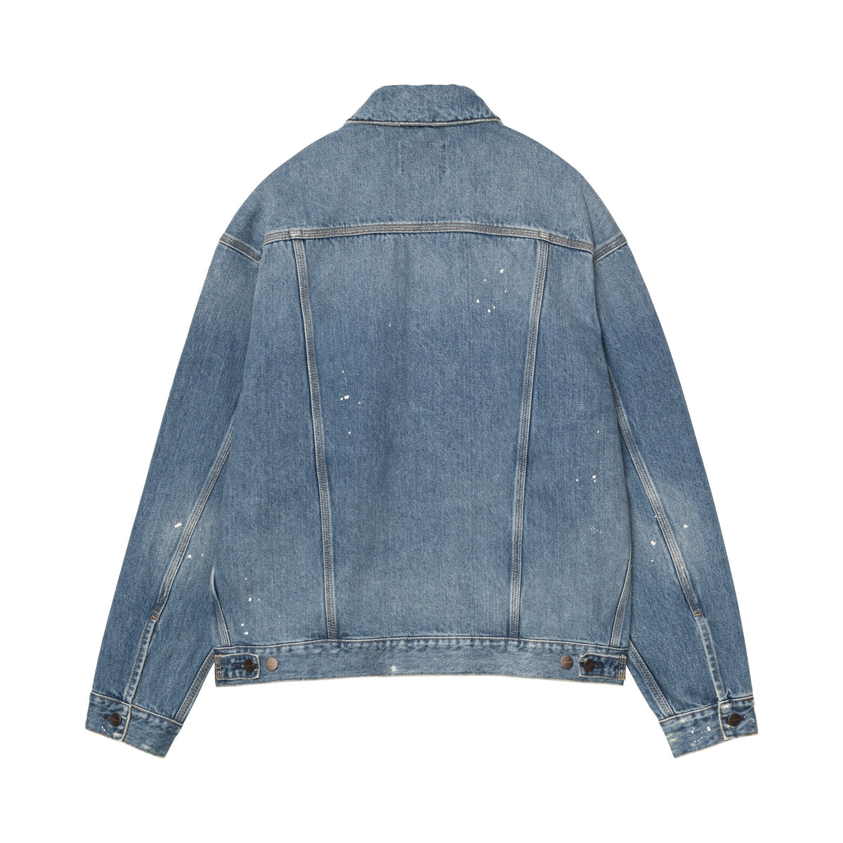 Carhartt WIP Helston Jacket Blue, Destroy wash, splatter