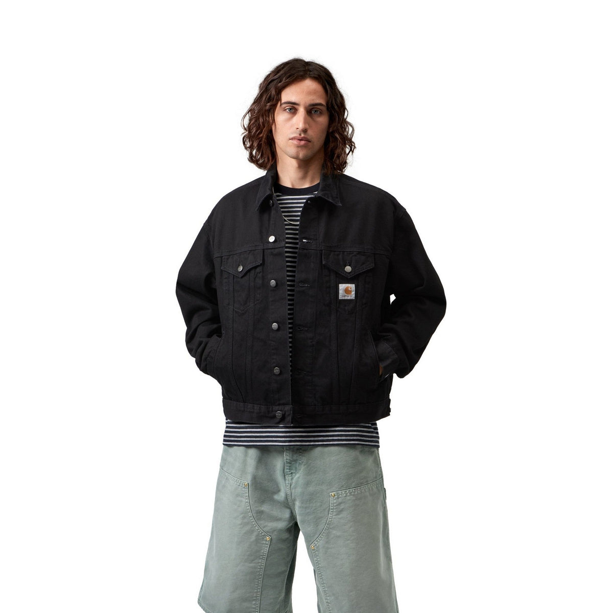 Carhartt WIP Helston Jacket Black, Rinsed