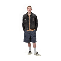 Carhartt WIP Helston Jacket Black, Destroy wash, splatter