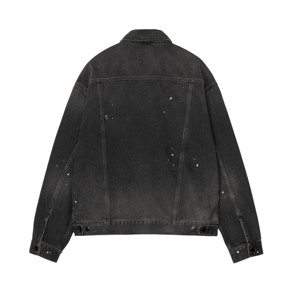 Carhartt WIP Helston Jacket Black, Destroy wash, splatter