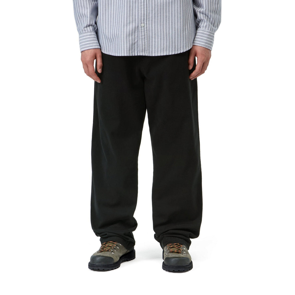 Carhartt WIP Floyde Pant Black, Garment dyed