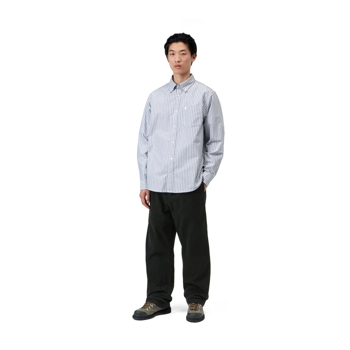 Carhartt WIP Floyde Pant Black, Garment dyed