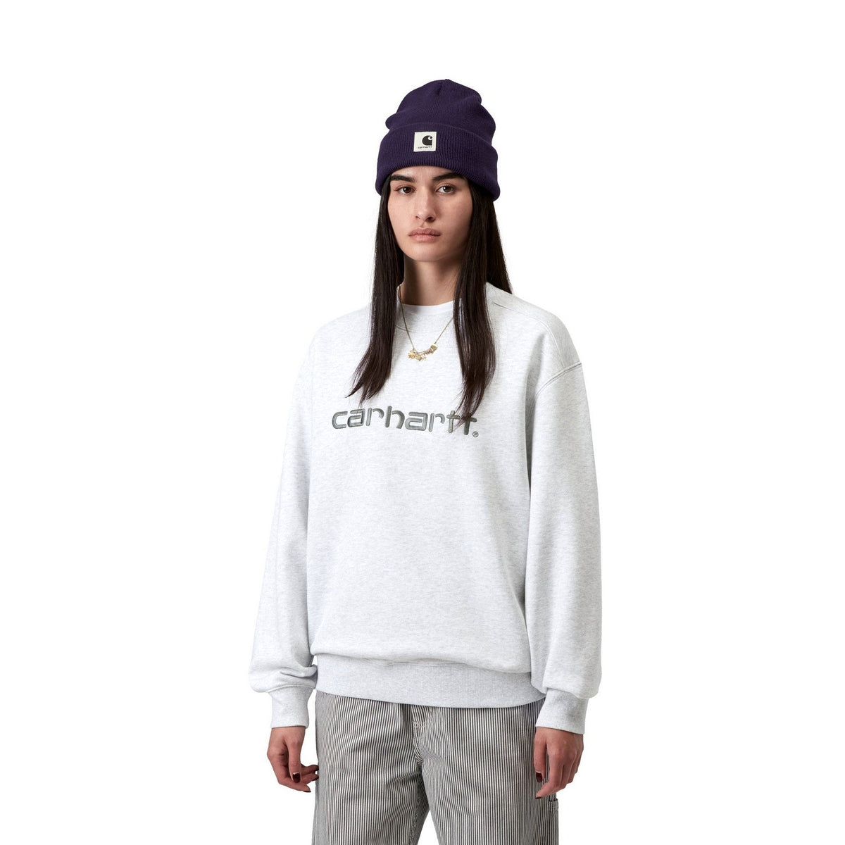 Carhartt WIP Women's Carhartt Sweatshirt Ash Heather / Velvet Green