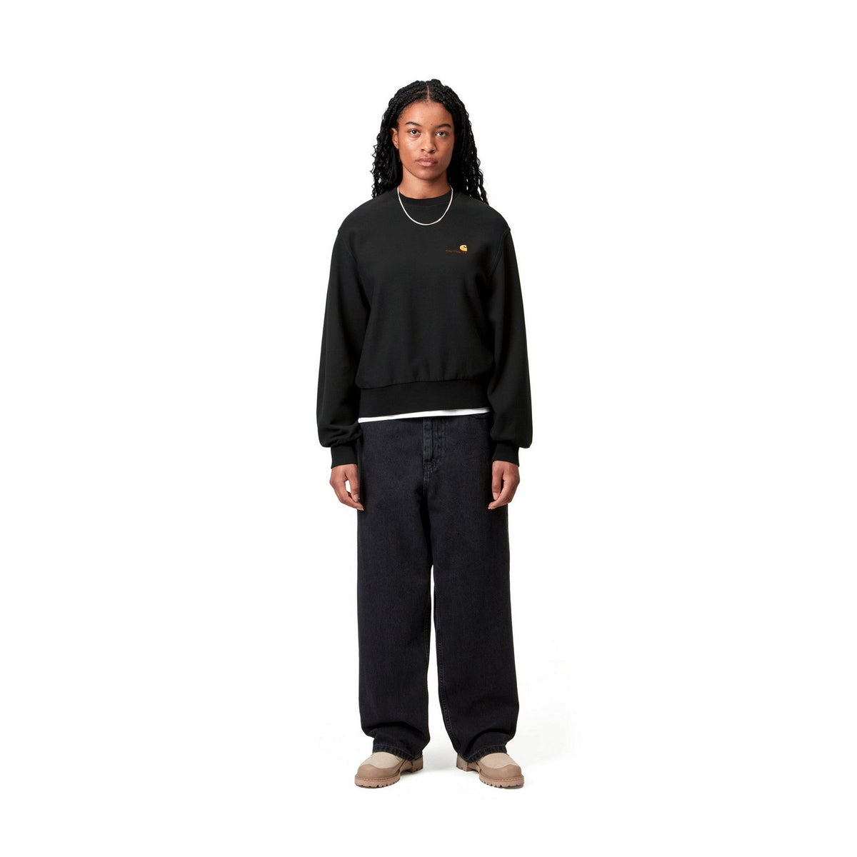 Carhartt WIP Women's American Script Sweatshirt Black