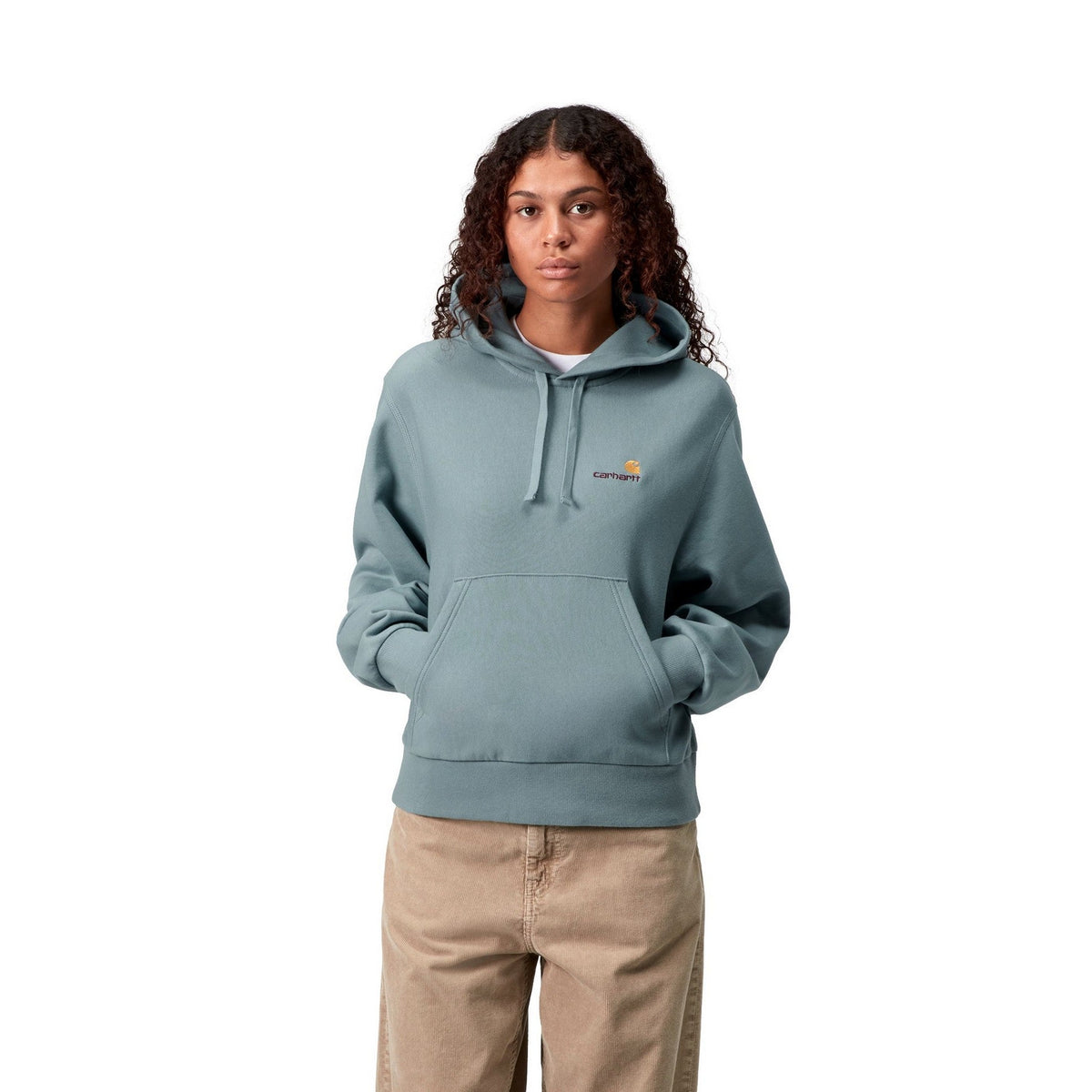 Carhartt WIP Women's Hooded American Script Sweatshirt Citadel