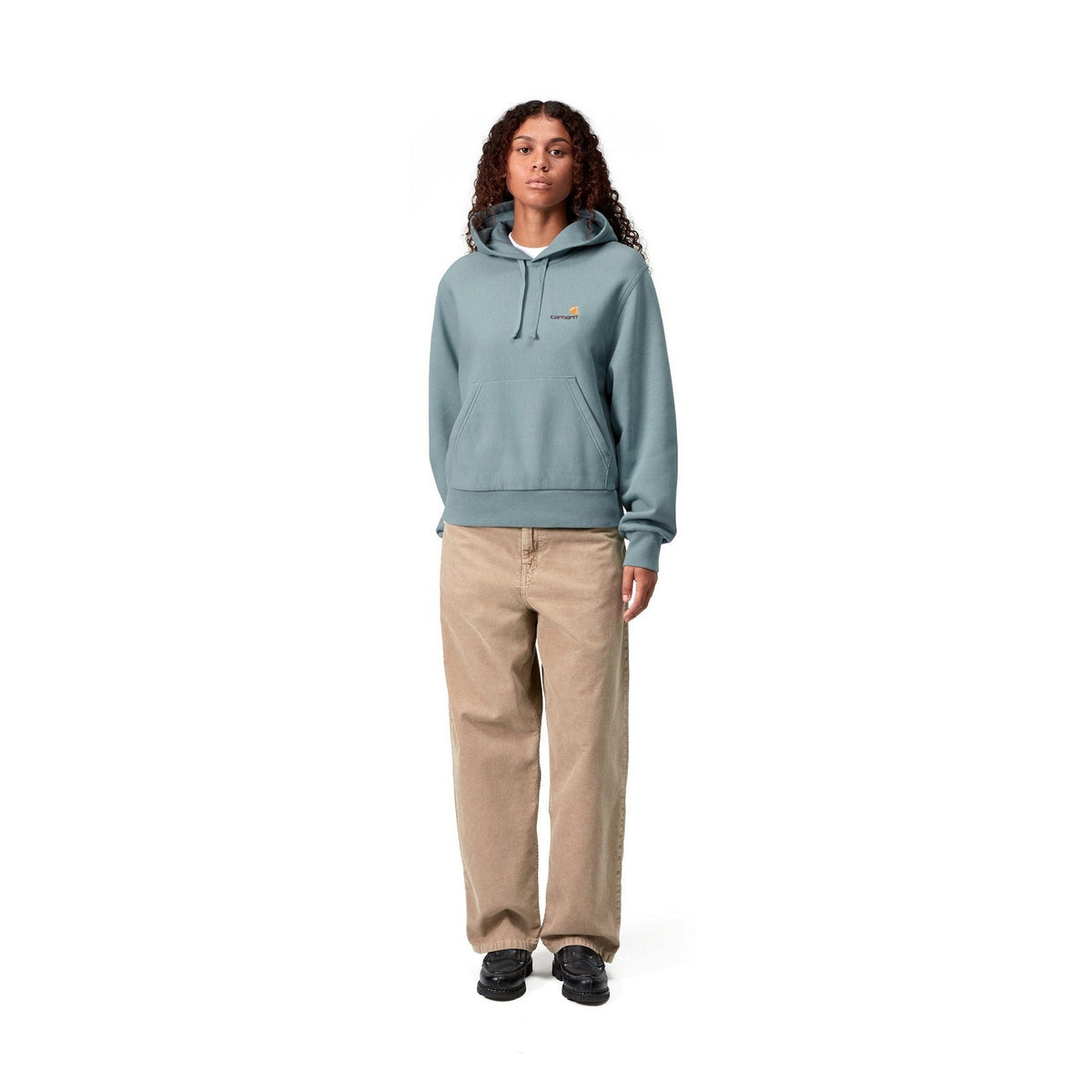 Carhartt WIP Women's Hooded American Script Sweatshirt Citadel