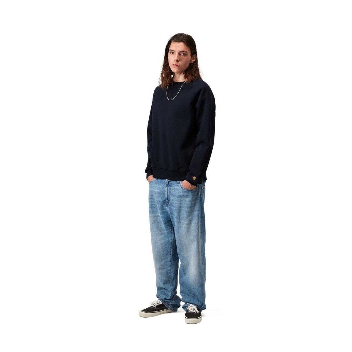 Carhartt WIP Chase Sweatshirt Dark Navy / Gold