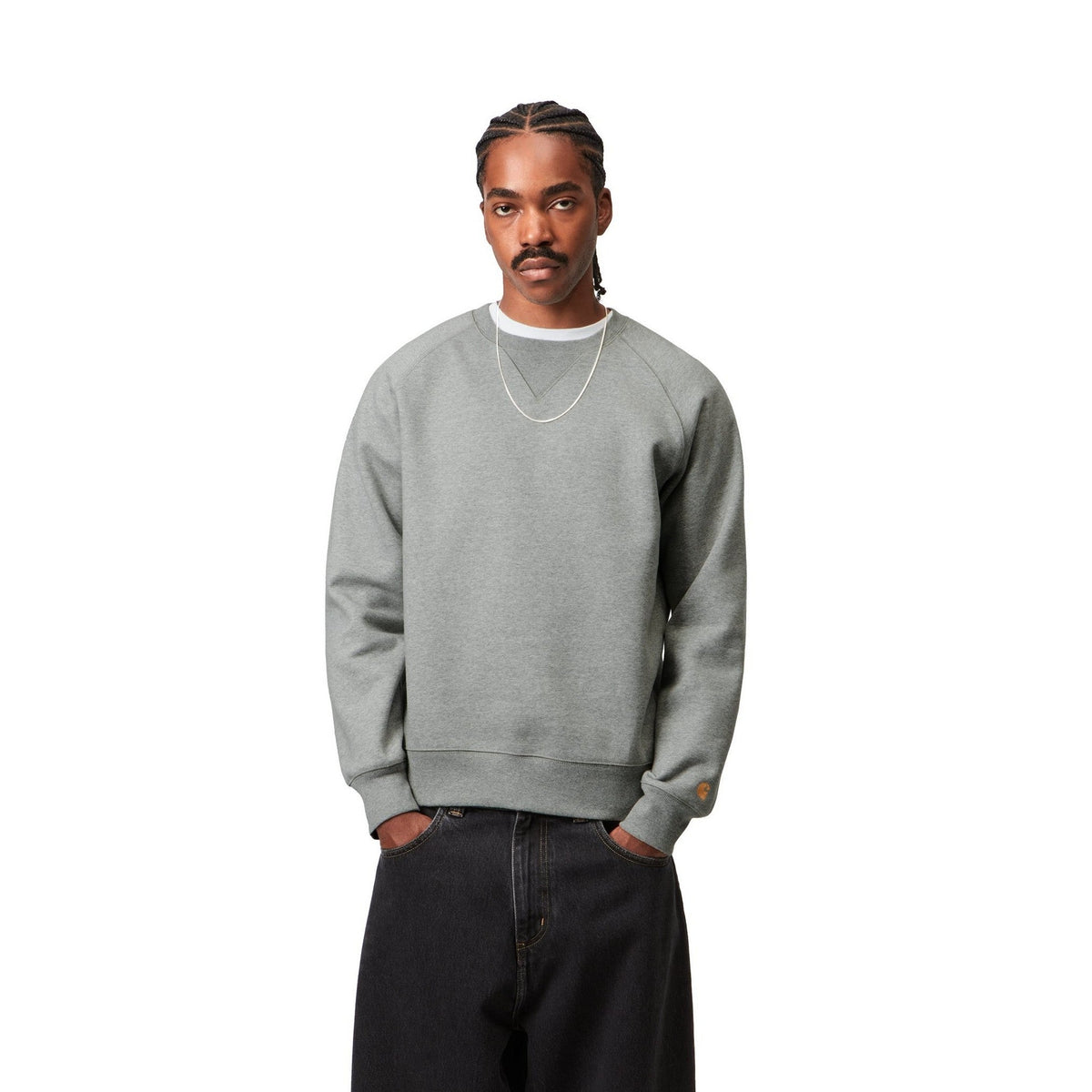 Carhartt WIP Chase Sweatshirt Grey Heather / Gold