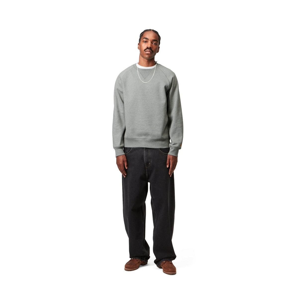 Carhartt WIP Chase Sweatshirt Grey Heather / Gold