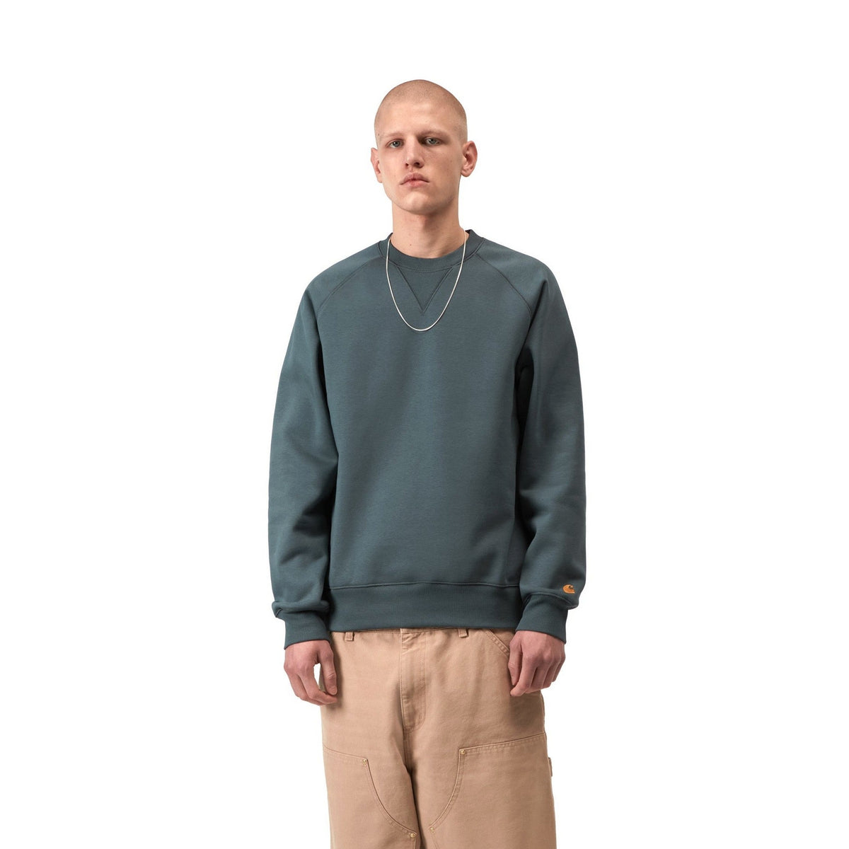 Carhartt WIP Chase Sweatshirt Cozy Blue / Gold