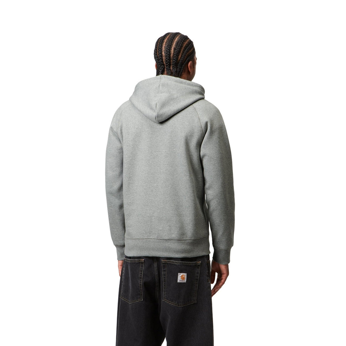 Carhartt WIP Hooded Chase Sweatshirt Grey Heather / Gold