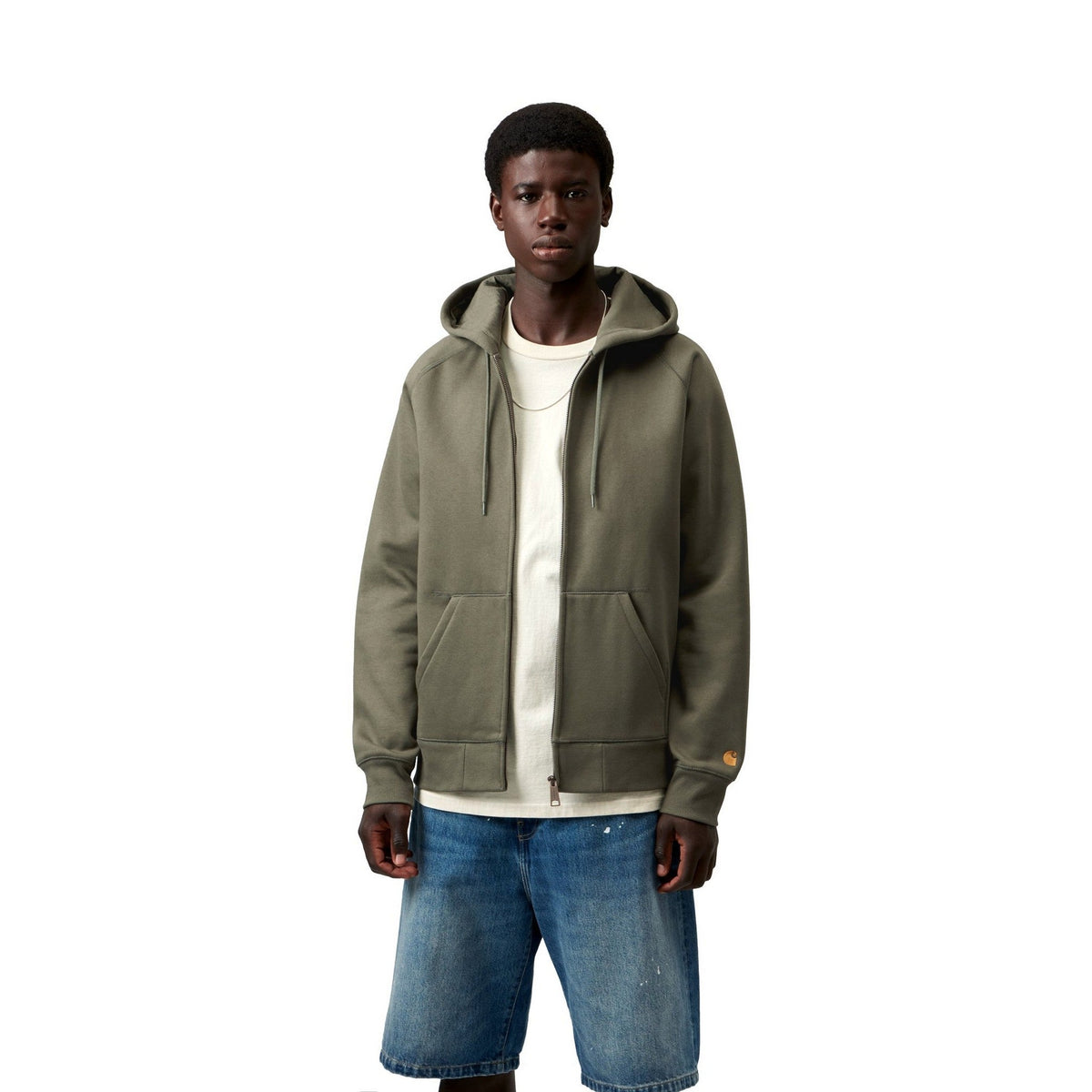 Carhartt WIP Hooded Chase Jacket Leaf / Gold