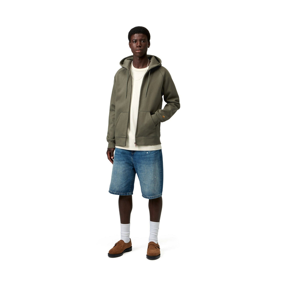 Carhartt WIP Hooded Chase Jacket Leaf / Gold