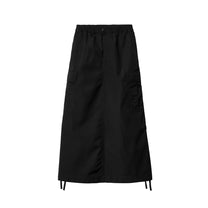 Carhartt WIP Women's Cargo Skirt Long Black, Rinsed