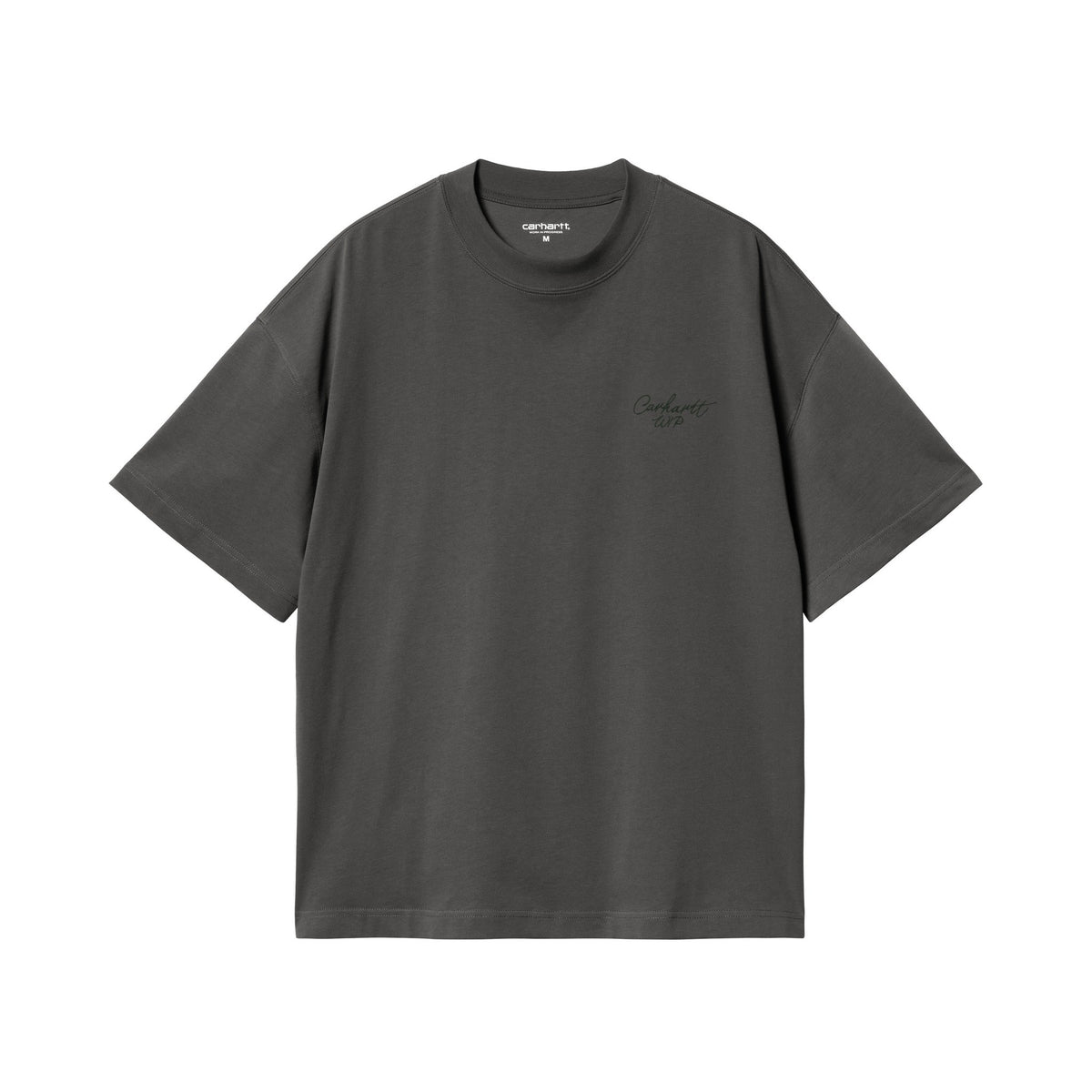 Carhartt WIP S/S Signature Script T-Shirt Graphite / Dark Scarab