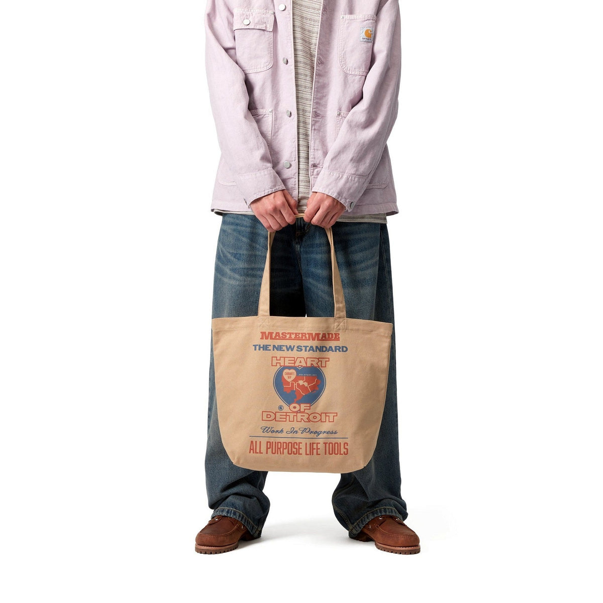 Carhartt WIP Canvas Graphic Tote Arcan Print, Dusty H Brown
