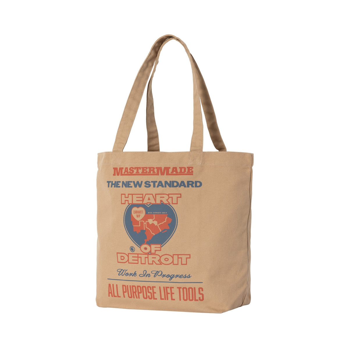 Carhartt WIP Canvas Graphic Tote Arcan Print, Dusty H Brown