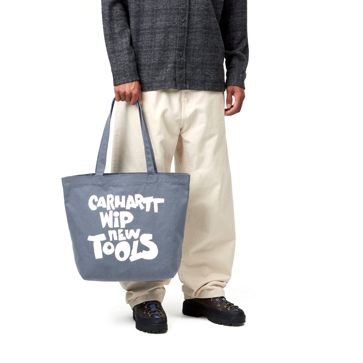 Carhartt WIP Canvas Graphic Tote Cutout, Print Icesheet