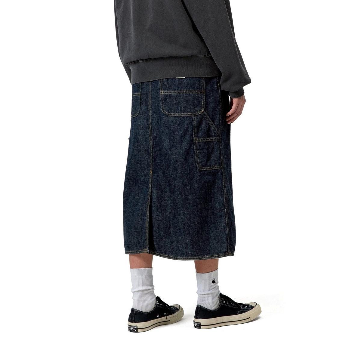 Carhartt WIP Women's Single Knee Skirt Blue, Rinsed