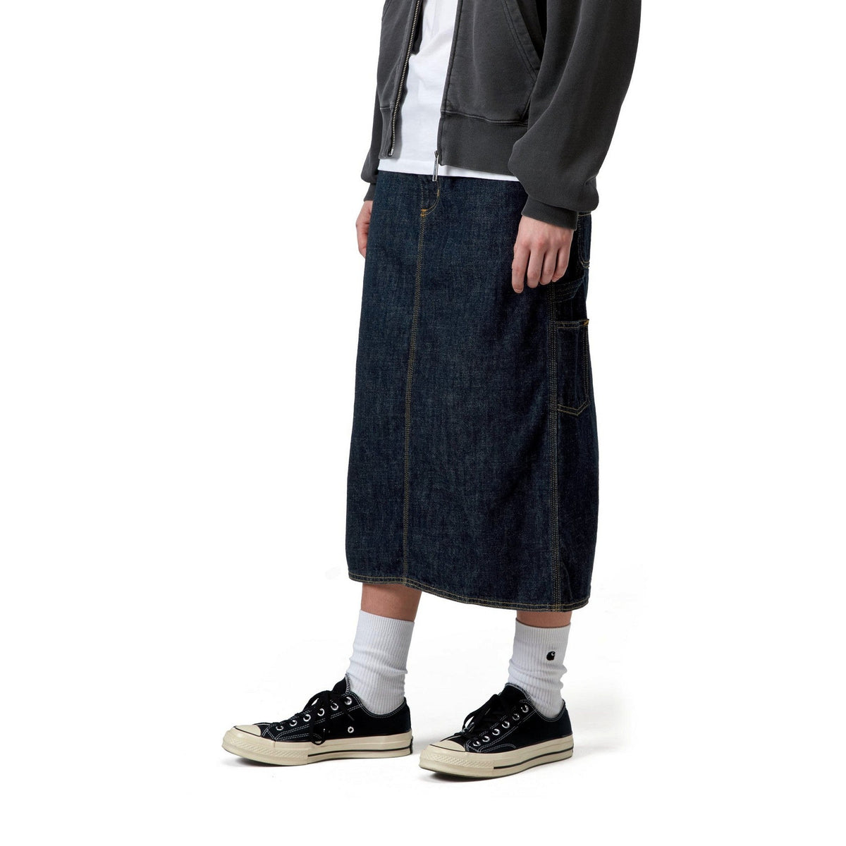 Carhartt WIP Women's Single Knee Skirt Blue, Rinsed