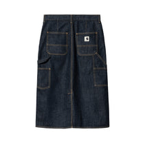 Carhartt WIP Women's Single Knee Skirt Blue, Rinsed