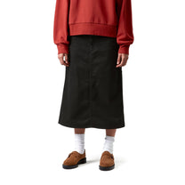 Carhartt WIP Women's Single Knee Skirt Black, Stone washed