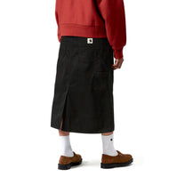 Carhartt WIP Women's Single Knee Skirt Black, Stone washed