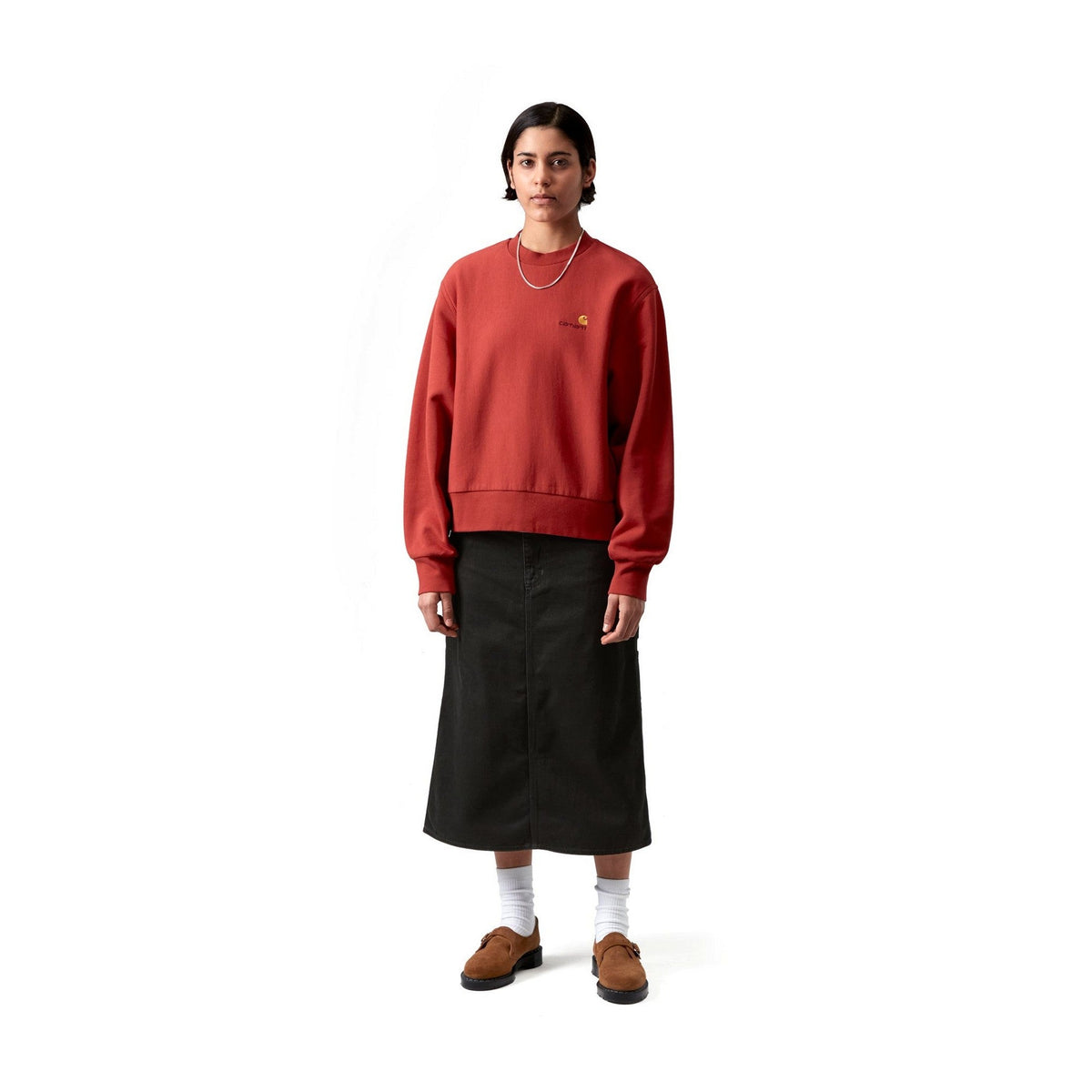 Carhartt WIP Women's Single Knee Skirt Black, Stone washed