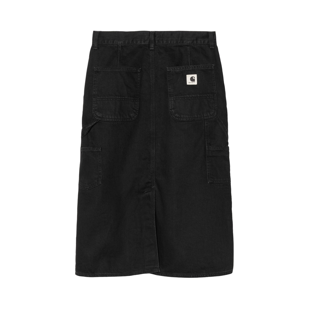Carhartt WIP Women's Single Knee Skirt Black, Stone washed