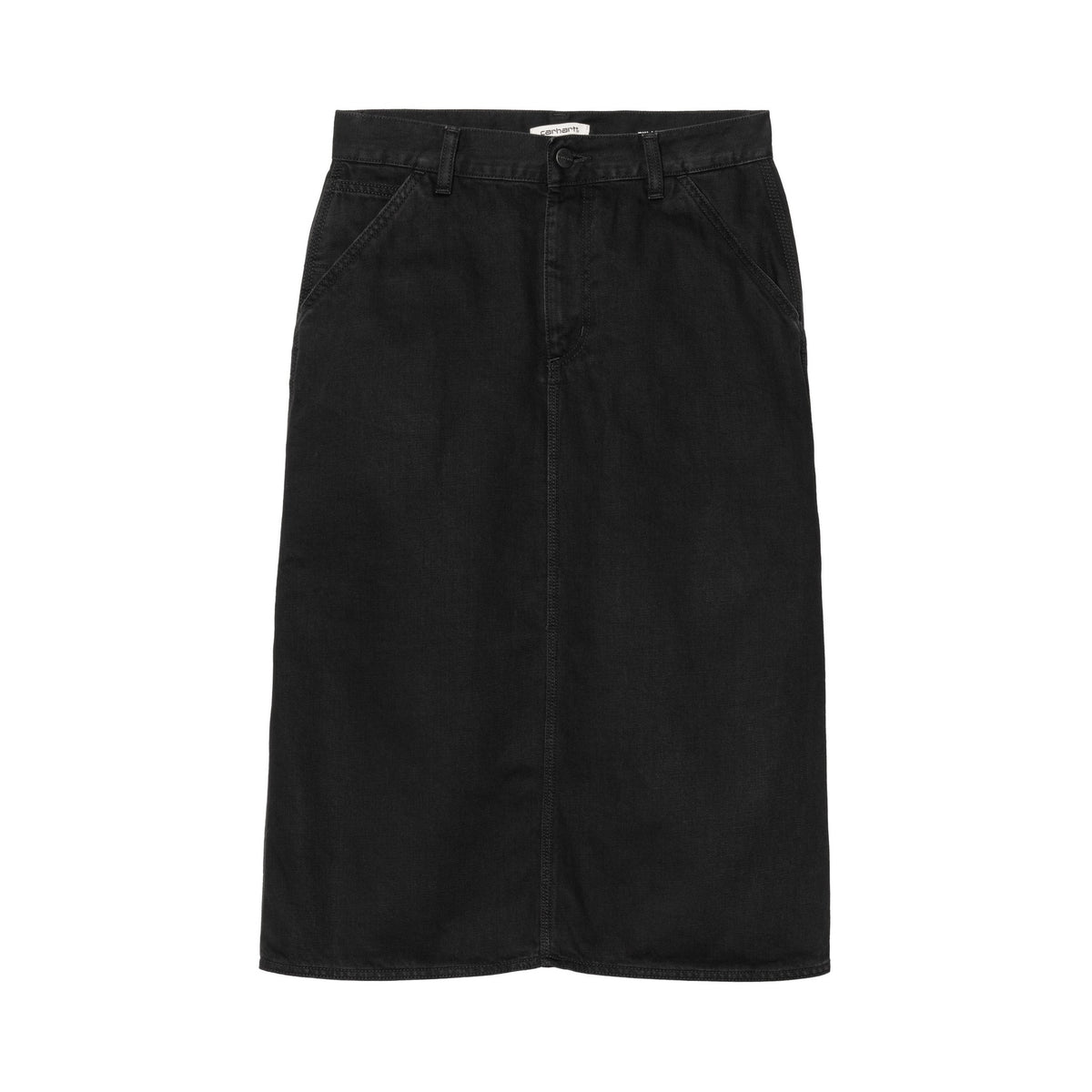 Carhartt WIP Women's Single Knee Skirt Black, Stone washed
