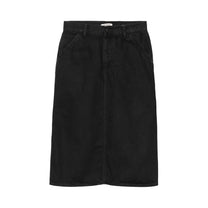 Carhartt WIP Women's Single Knee Skirt Black, Stone washed