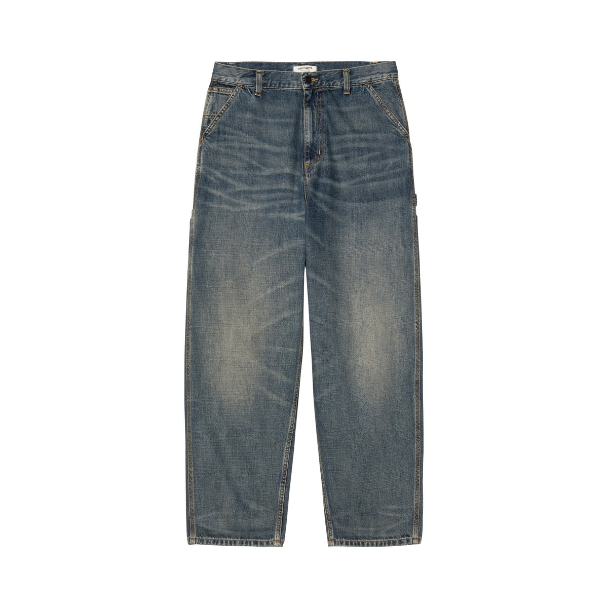 Carhartt WIP Women's Brandon Single Knee Pant Blue, Worn used wash