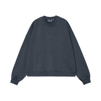 Carhartt WIP Women's Benton Sweatshirt Carbon, Garment dyed