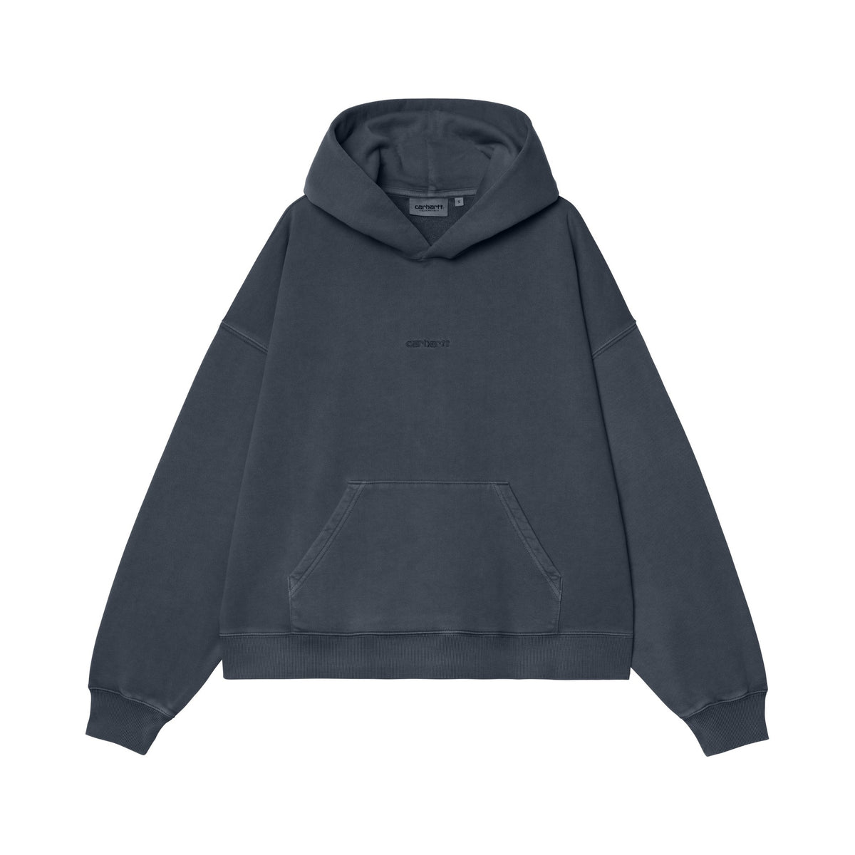 Carhartt WIP Women's Hooded Benton Sweatshirt Carbon, Garment dyed